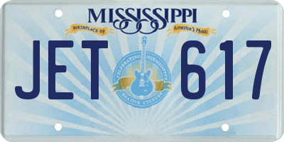 MS license plate JET617