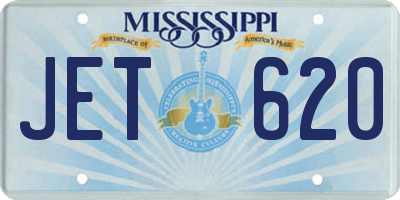 MS license plate JET620