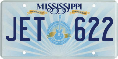MS license plate JET622