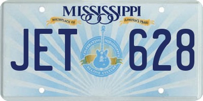 MS license plate JET628