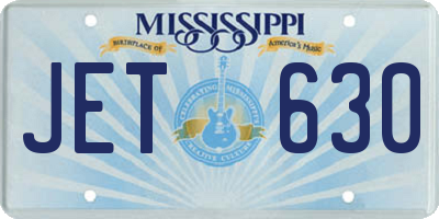 MS license plate JET630