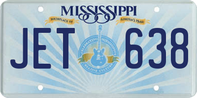 MS license plate JET638