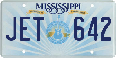 MS license plate JET642