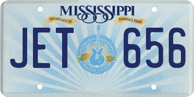 MS license plate JET656