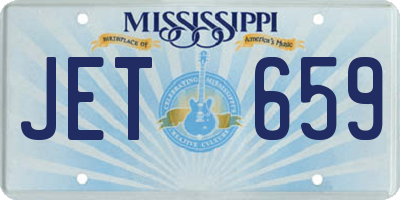MS license plate JET659