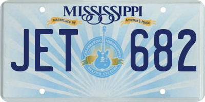 MS license plate JET682