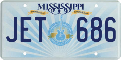 MS license plate JET686