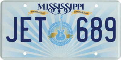 MS license plate JET689