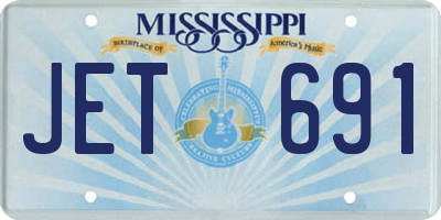 MS license plate JET691