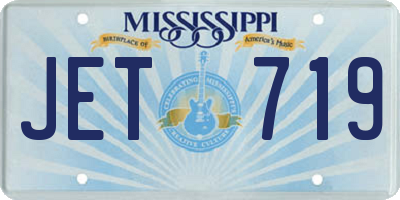 MS license plate JET719