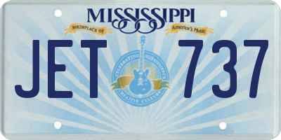 MS license plate JET737