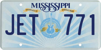 MS license plate JET771