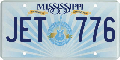 MS license plate JET776