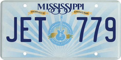 MS license plate JET779