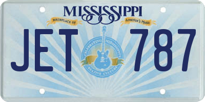 MS license plate JET787