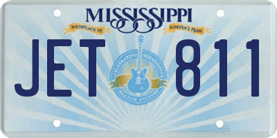 MS license plate JET811