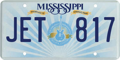 MS license plate JET817