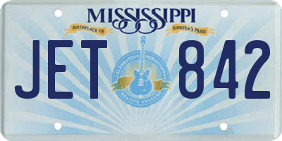 MS license plate JET842