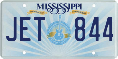 MS license plate JET844