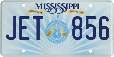 MS license plate JET856