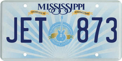 MS license plate JET873