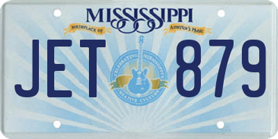 MS license plate JET879