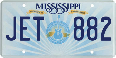 MS license plate JET882