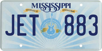 MS license plate JET883