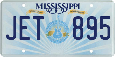 MS license plate JET895