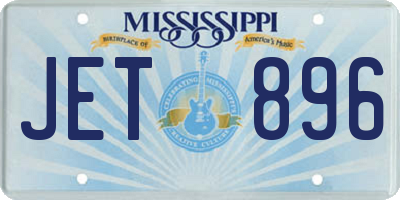 MS license plate JET896