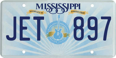 MS license plate JET897