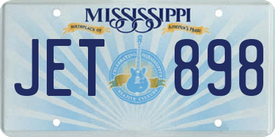 MS license plate JET898