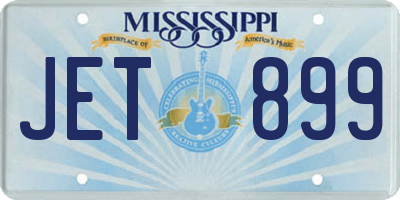MS license plate JET899