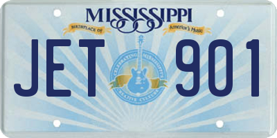 MS license plate JET901