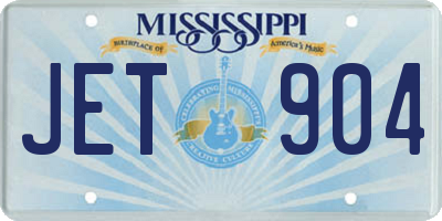 MS license plate JET904