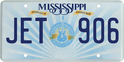MS license plate JET906