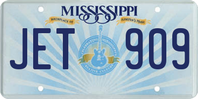 MS license plate JET909
