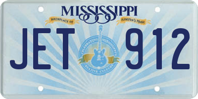 MS license plate JET912