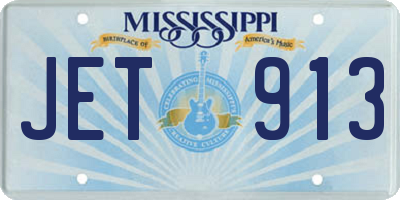 MS license plate JET913