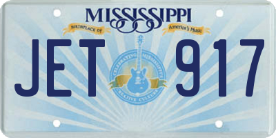 MS license plate JET917