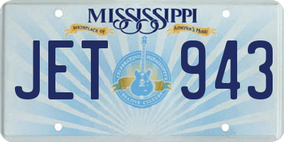 MS license plate JET943