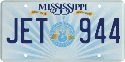MS license plate JET944