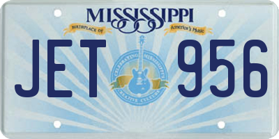 MS license plate JET956