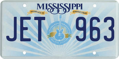MS license plate JET963