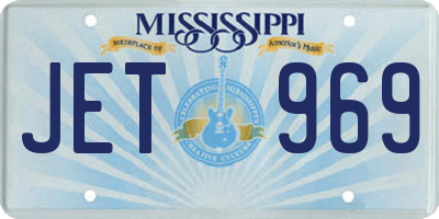 MS license plate JET969