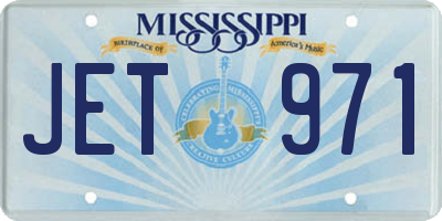 MS license plate JET971