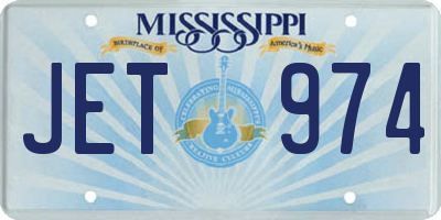 MS license plate JET974
