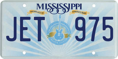 MS license plate JET975