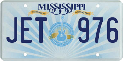 MS license plate JET976