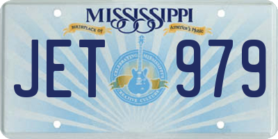 MS license plate JET979